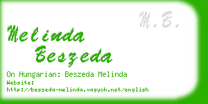 melinda beszeda business card